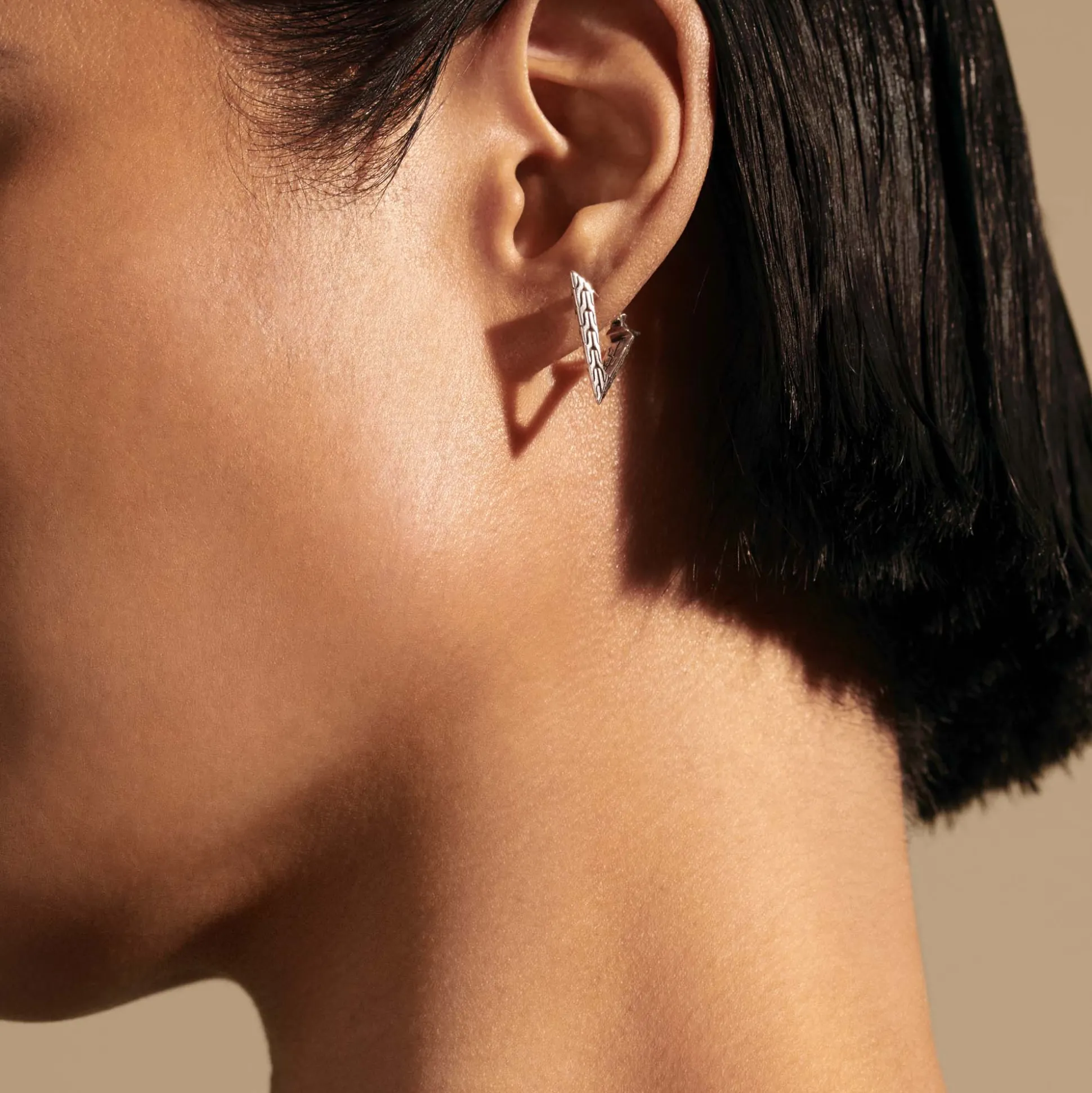 Women John Hardy Statement^Carved Chain Convertible Earring, Silver