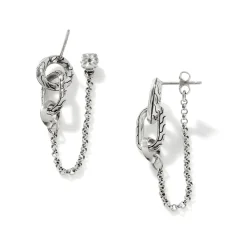 Women John Hardy Statement^Carved Chain Drop Earring, Sterling Silver