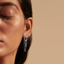 Women John Hardy Statement^Carved Chain Drop Earring, Sterling Silver