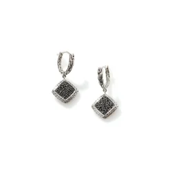 Women John Hardy Statement^Carved Chain Drop Earring, Silver, Pave