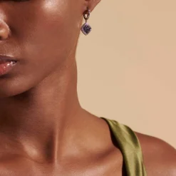 Women John Hardy Statement^Carved Chain Drop Earring, Silver, Pave