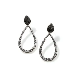 Women John Hardy Statement^Carved Chain Drop Earring, Silver, Gemstones