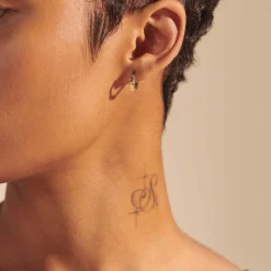 Women John Hardy Hoops^Carved Chain Geo Hoop Earring, Gold