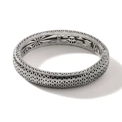 Women John Hardy Bangles & Cuffs^Carved Chain Hinged Bangle, Sterling Silver