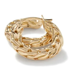 Women John Hardy Hoops^Carved Chain Hoop Earring, Gold, Mini