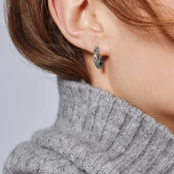 Women John Hardy Hoops^Carved Chain Hoop Earring, Silver, Small