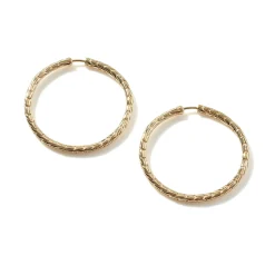 Women John Hardy Hoops^Carved Chain Hoop Earring, Gold