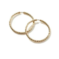 Women John Hardy Hoops^Carved Chain Hoop Earring, Gold