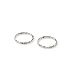 Women John Hardy Hoops^Carved Chain Hoop Earring, Sterling Silver