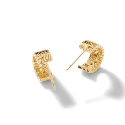 Women John Hardy Hoops^Carved Chain J Hoop Earring, Gold