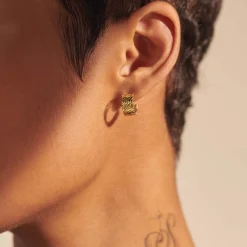 Women John Hardy Hoops^Carved Chain J Hoop Earring, Gold