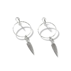 Women John Hardy Statement^Carved Chain Palu Drop Earring, Sterling Silver