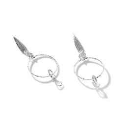 Women John Hardy Statement^Carved Chain Palu Drop Earring, Sterling Silver