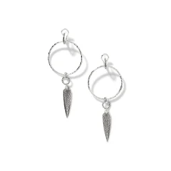 Women John Hardy Statement^Carved Chain Palu Drop Earring, Sterling Silver