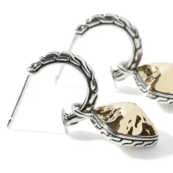 Women John Hardy Statement^Carved Chain Palu Drop Earring, Silver, Gold