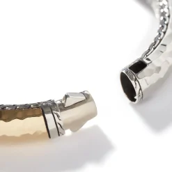 Women John Hardy Bangles & Cuffs^Carved Chain Palu Hinged Bangle, Silver, Gold