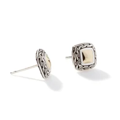 Women John Hardy Studs^Carved Chain Palu Stud Earring, Silver, Gold