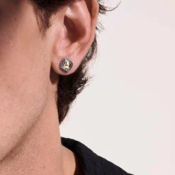 Women John Hardy Studs^Carved Chain Palu Stud Earring, Silver, Gold