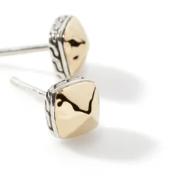 Men John Hardy Studs^Carved Chain Palu Stud Earring, Silver, Gold
