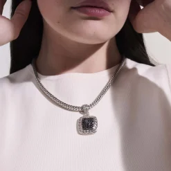 Women John Hardy Pendants^Carved Chain Pendant, Sterling Silver, Pave