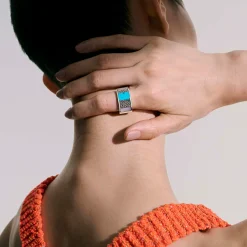 Men John Hardy Bands^Carved Chain Ring, Gold, Silver, Gemstones