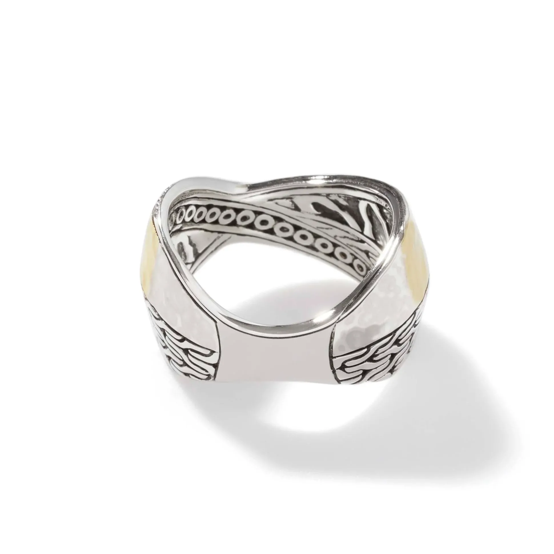 Women John Hardy Statement^Carved Chain Ring, Silver, Gold, Diamonds