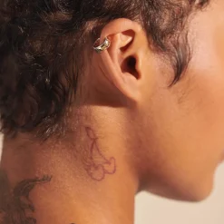 Women John Hardy Statement^Carved Chain Single Ear Cuff, Silver, Gold