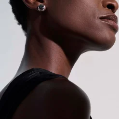 Women John Hardy Studs^Carved Chain Stud Earring, Silver, Pave