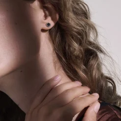 Women John Hardy Studs^Carved Chain Stud Earring, Silver, Pave