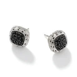 Women John Hardy Studs^Carved Chain Stud Earring, Silver, Diamonds