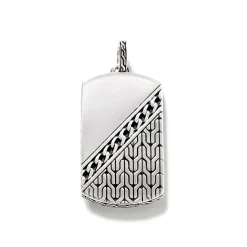 Men John Hardy Tags & Pendants^Carved Chain Tag Pendant, Sterling Silver