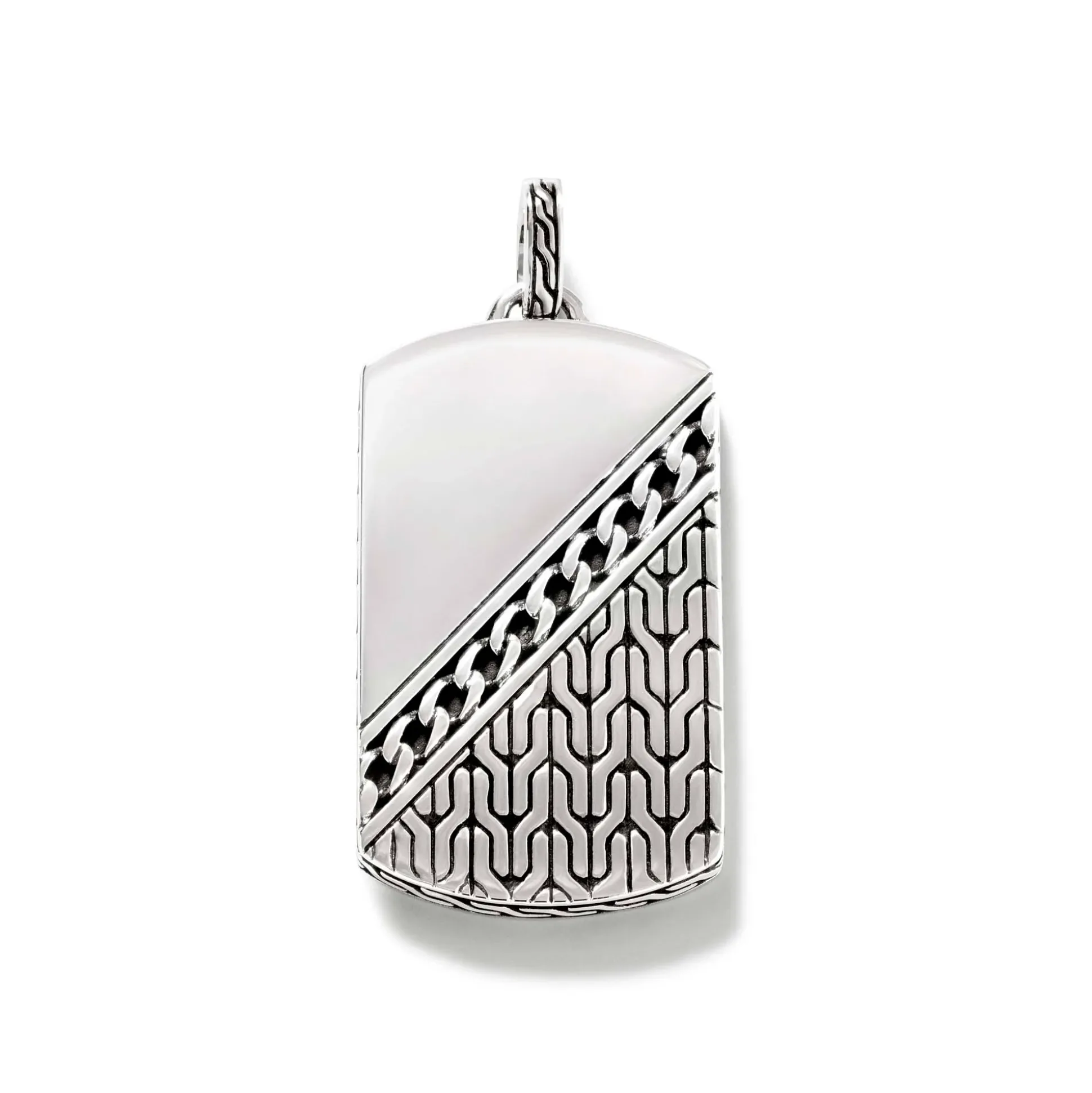 Men John Hardy Tags & Pendants^Carved Chain Tag Pendant, Sterling Silver