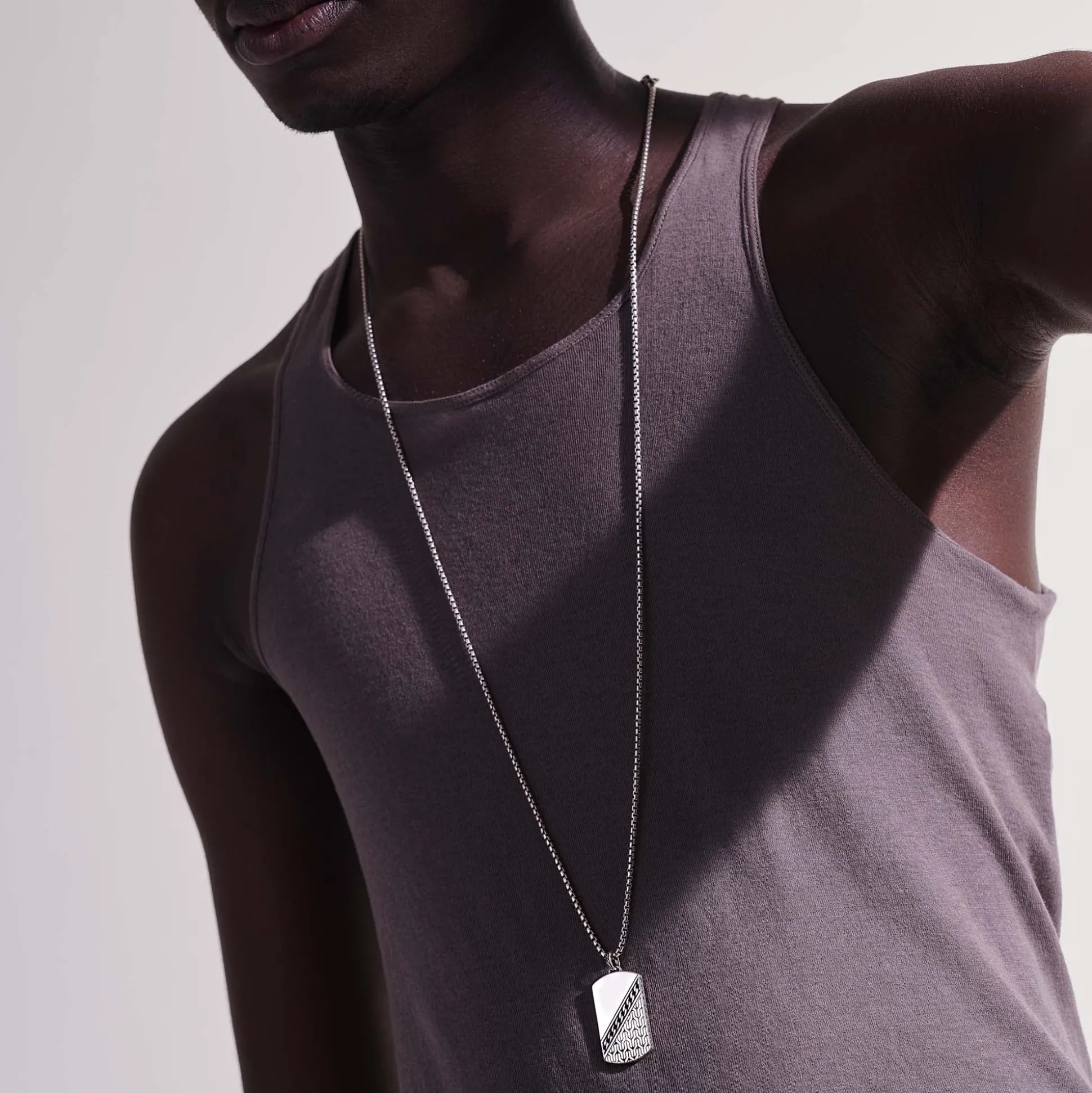 Men John Hardy Tags & Pendants^Carved Chain Tag Pendant, Sterling Silver