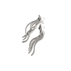 Women John Hardy Drops^Carved Chain Tassel Earring, Sterling Silver