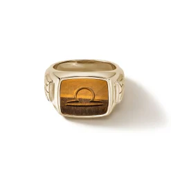 Men John Hardy Signets^Carved Signet Ring, Gold, Gemstone