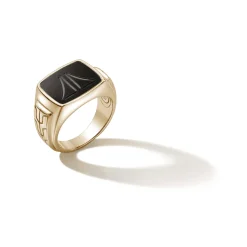 Men John Hardy Signets^Carved Signet Ring, Gold, Gemstone