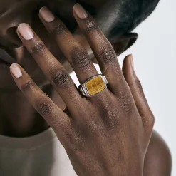 Men John Hardy Signets^Carved Signet Ring, Gold, Gemstone