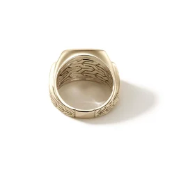Men John Hardy Signets^Carved Signet Ring, Gold, Gemstone
