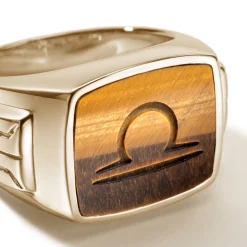 Men John Hardy Signets^Carved Signet Ring, Gold, Gemstone