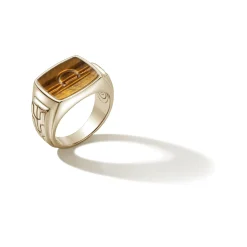 Men John Hardy Signets^Carved Signet Ring, Gold, Gemstone