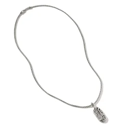 Men John Hardy Tags & Pendants^Carved Tag Necklace, Silver, Gold, Gemstones