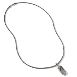 Men John Hardy Tags & Pendants^Carved Tag Necklace, Silver, Gold, Gemstones