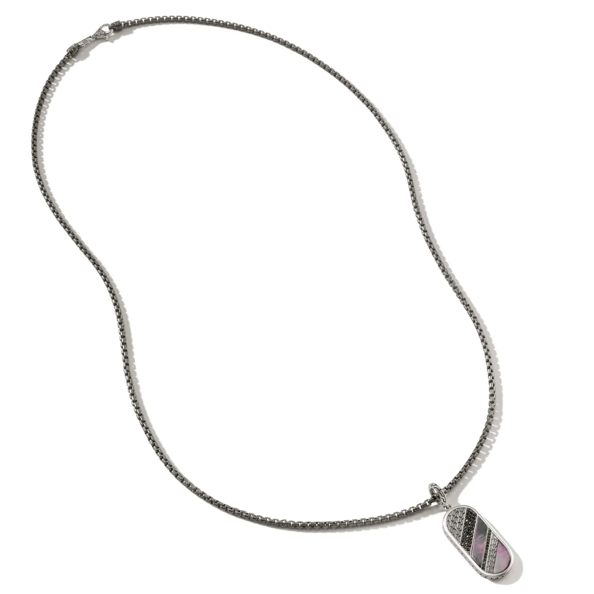 Men John Hardy Tags & Pendants^Carved Tag Necklace, Silver, Gold, Gemstones