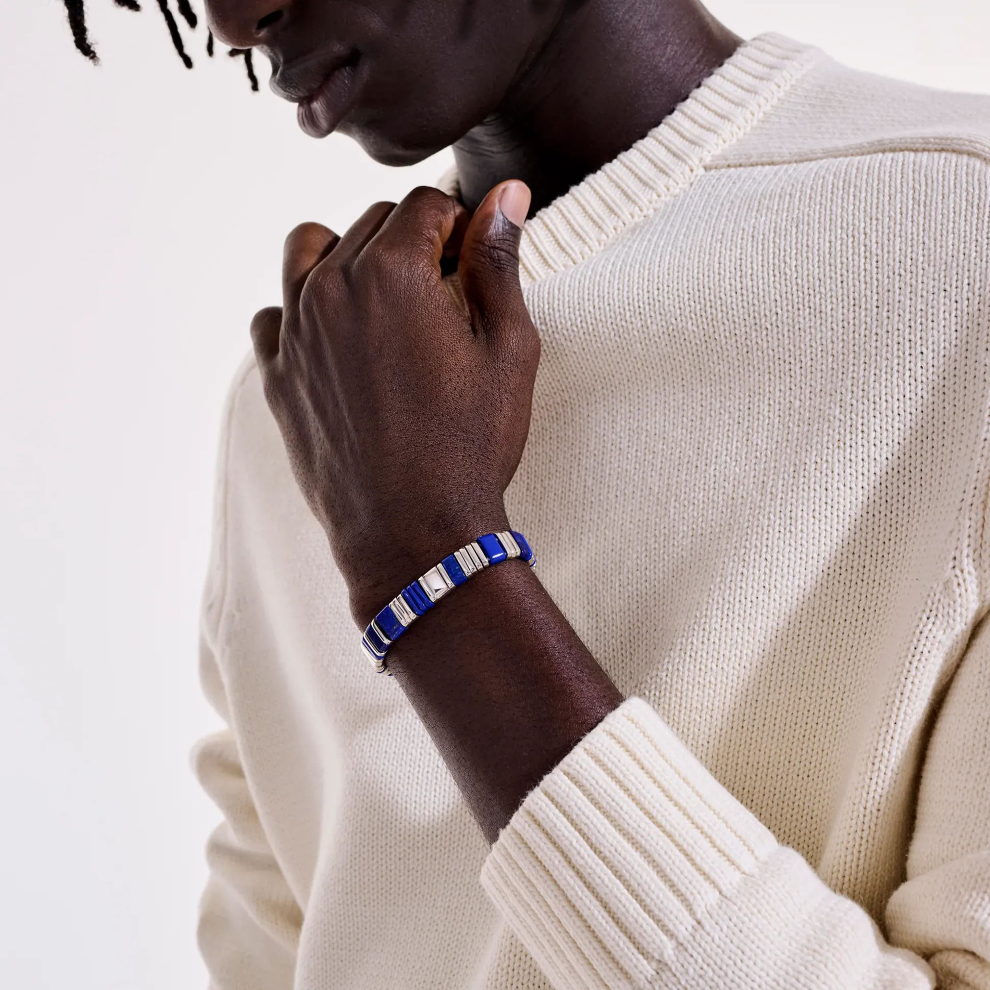 Men John Hardy Beads^Colorblock Bracelet, Silver, Gemstones