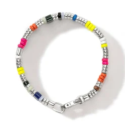 Men John Hardy Beads^Colorblock Bracelet, Silver, Gemstones