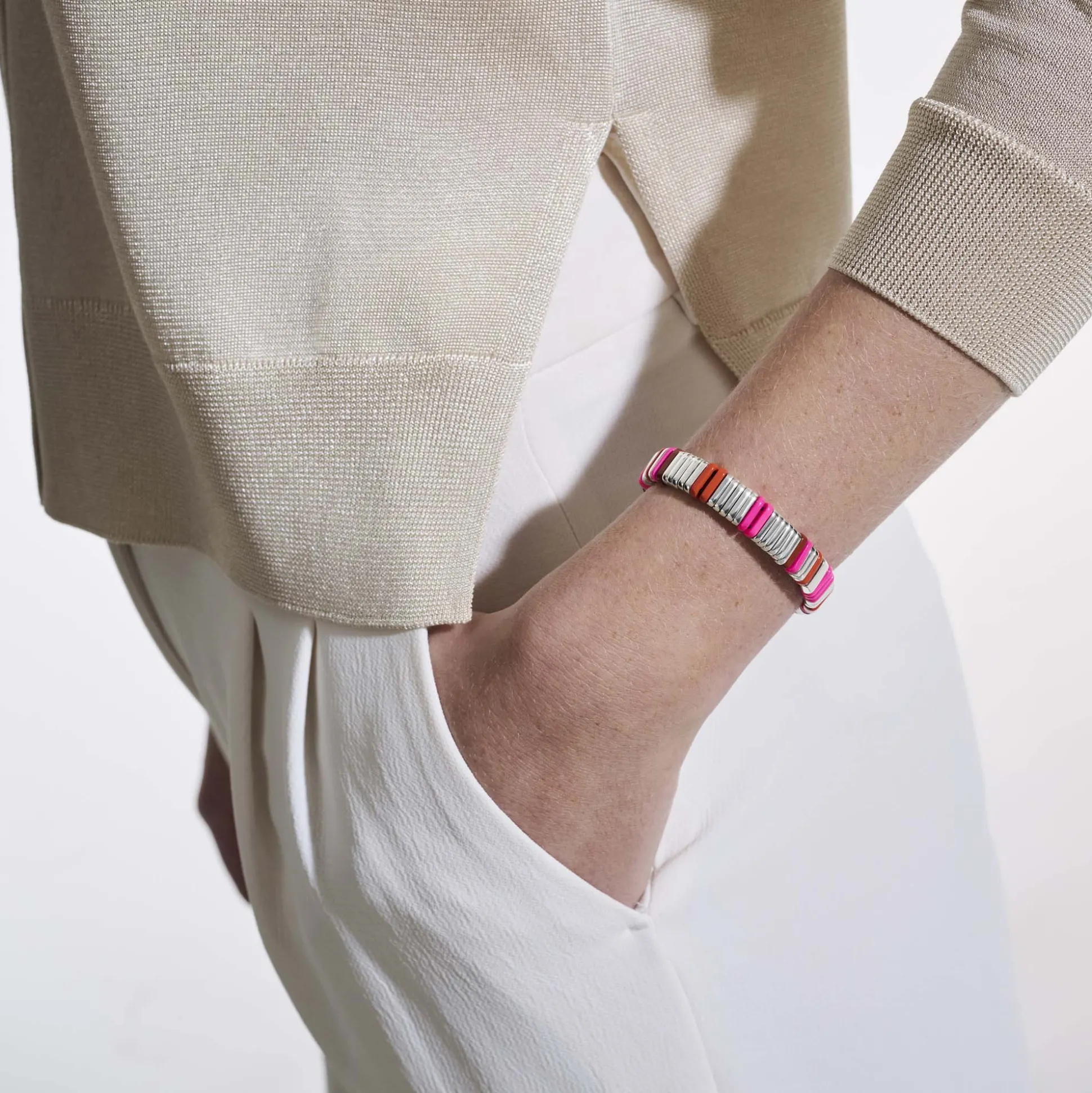 Men John Hardy Beads^Colorblock Bracelet, Silver, Gemstones