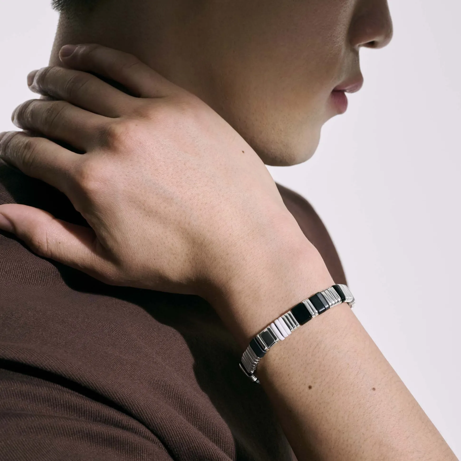 Men John Hardy Beads^Colorblock Bracelet, Silver, Gemstones