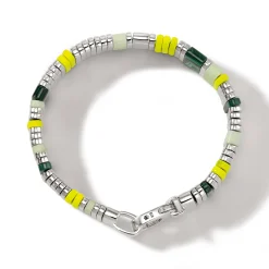 Men John Hardy Beads^Colorblock Bracelet, Silver, Gemstones