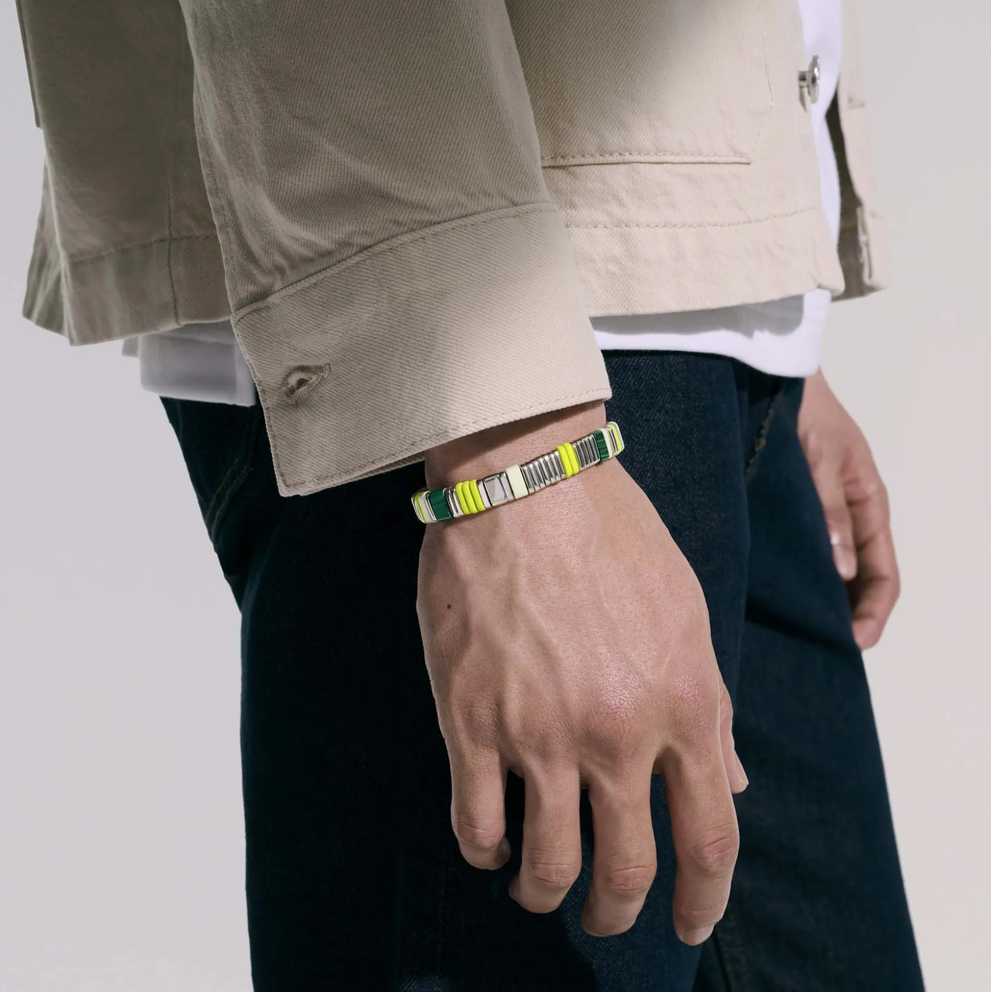 Men John Hardy Beads^Colorblock Bracelet, Silver, Gemstones