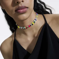 Women John Hardy Beads^Colorblock Choker, Silver, Gemstones